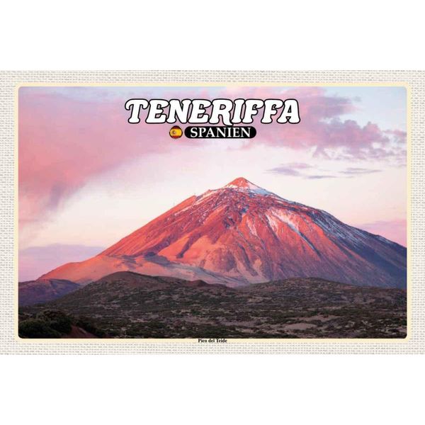Vianmo Insegna In Legno 20X30 Cm Teneriffa Spanien Pico Del Teide Berg-image
