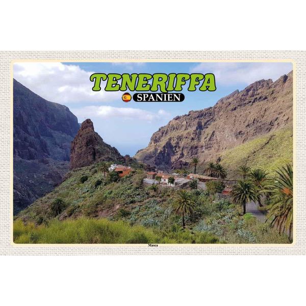 Vianmo Insegna In Legno 20X30 Cm Teneriffa Spanien Masca Bergdorf Gebirge-image