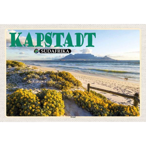 Vianmo Insegna In Legno 20X30 Cm Kapstadt SüDafrika Strand Meer Berge-image
