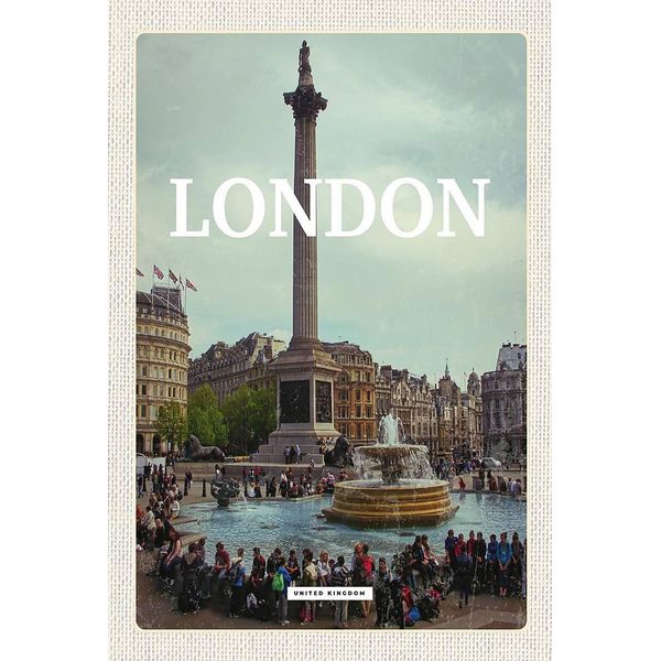 Vianmo Insegna In Legno 18X12 Cm London England Mittelalter Bild-image