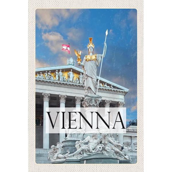 Vianmo Insegna In Legno 18X12 Cm Wien ÖSterreich Pallas Athene Reise-image