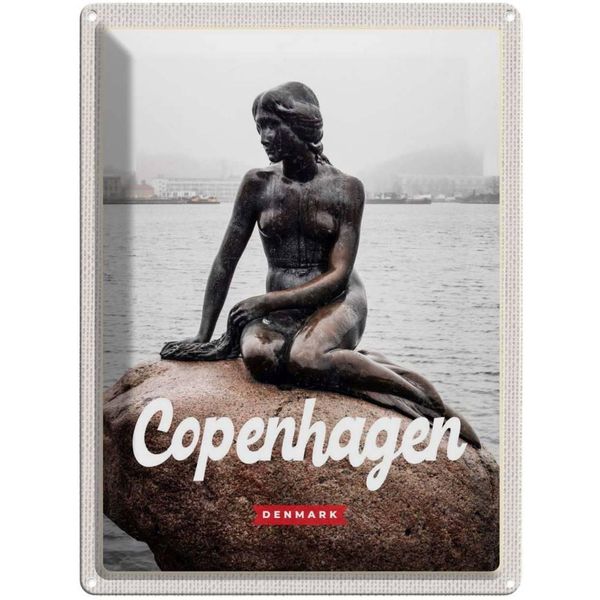 Vianmo Insegna Di Latta 40X30 Cm Copenhagen Denmark Meerjungfrau-image