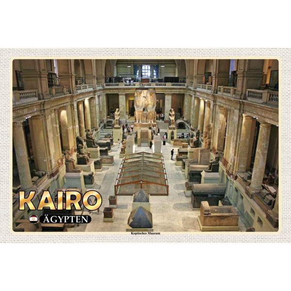 Vianmo Insegna In Legno 20X30 Cm Kairo ÄGypten Koptisches Museum-image