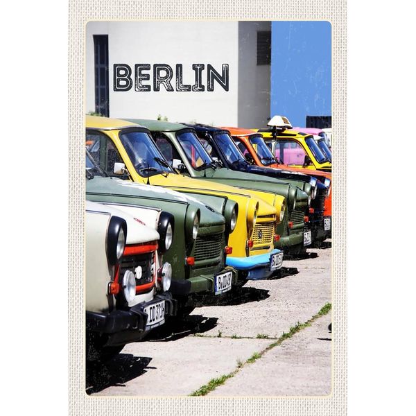 Vianmo Insegna In Legno 18X12 Cm Berlin Deutschland Oldtimer-image