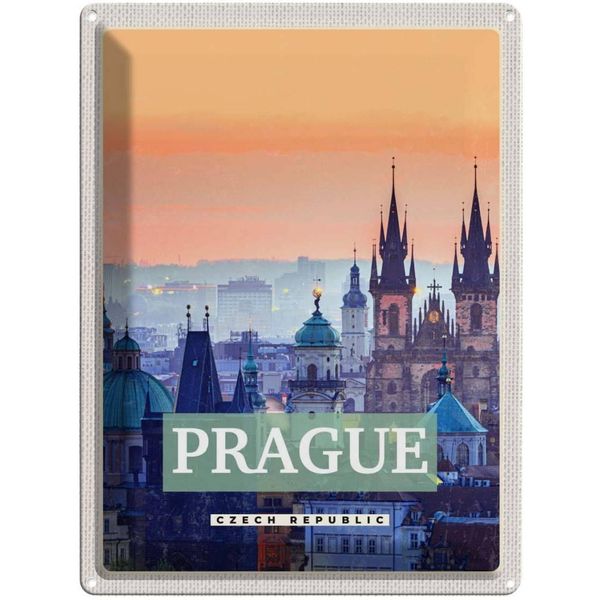 Vianmo Insegna Di Latta 40X30 Cm Prague Altstadt Prag Tschechien-image