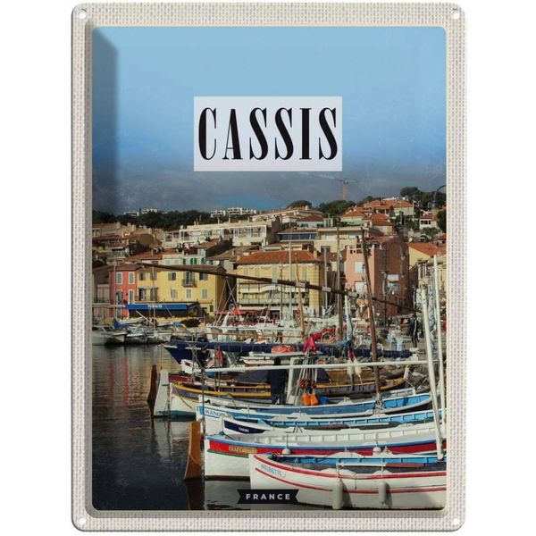 Vianmo Insegna Di Latta 40X30 Cm Cassis France Altstadt Meer-image