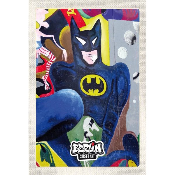 Vianmo Insegna In Legno 18X12 Cm Berlin Hauptstadt Deutschland Batman-image