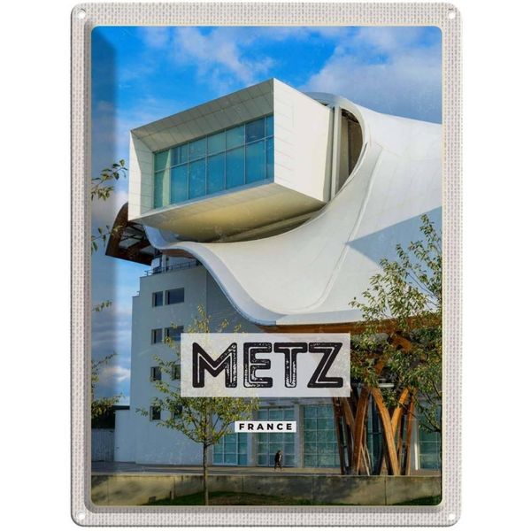Vianmo Insegna Di Latta 40X30 Cm Retro Metz France Frankreich Tourismus-image