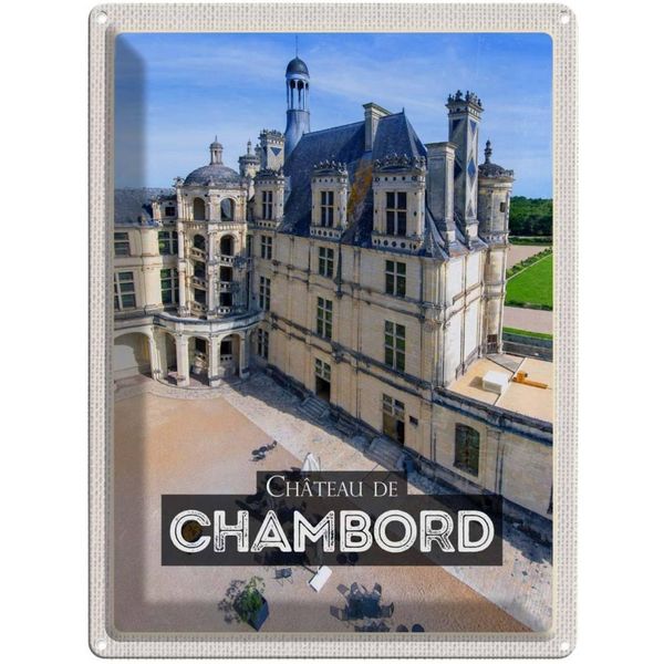 Vianmo Insegna Di Latta 40X30 Cm ChâTeau De Chambord Schloss-image