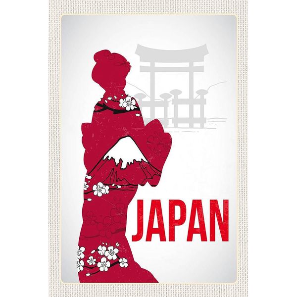 Vianmo Insegna In Legno 18X12 Cm Japan Asien Traditioneller Kimono-image