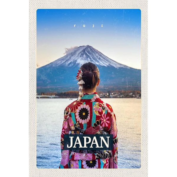 Vianmo Insegna In Legno 18X12 Cm Japan Frau Gebirge Kleidung Schnee-image