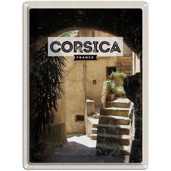 Vianmo Insegna Di Latta 40X30 Cm Corsica France Architektur Urlaubsort-image