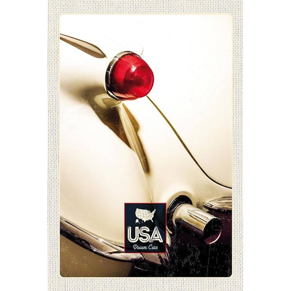 Vianmo Insegna In Legno 18X12 Cm Amerika Oldtimer Amerika Weiß-image