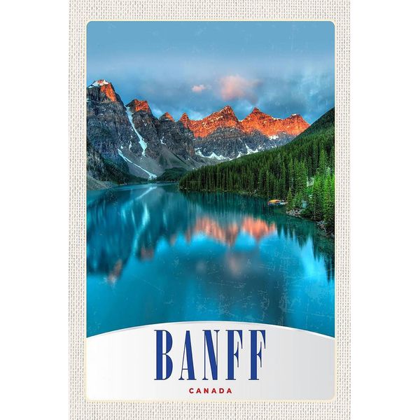Vianmo Insegna In Legno 18X12 Cm Banaff Kanada Europa Meer-image