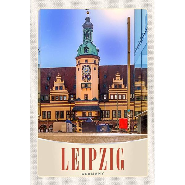 Vianmo Insegna In Legno 18X12 Cm Leipzig Kirche-image