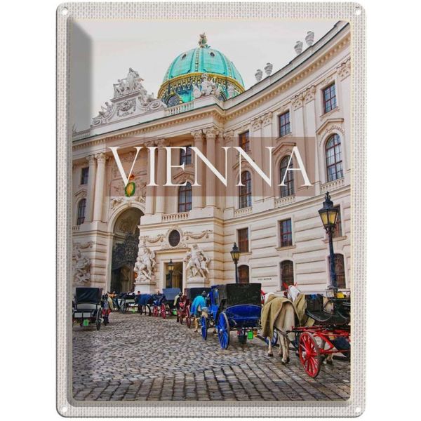 Vianmo Insegna Di Latta 40X30 Cm Wien ÖSterreich Kirche Mosaik-image