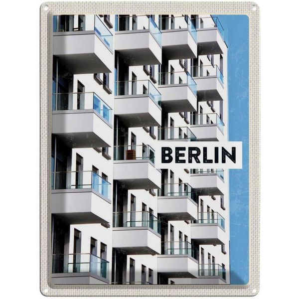 Vianmo Insegna Di Latta 40X30 Cm Berlin Deutschland Neu GebäUde Trip-image