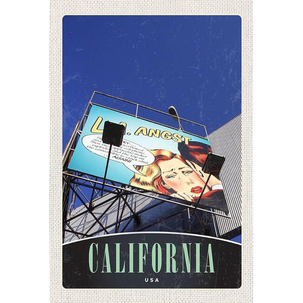 Vianmo Insegna In Legno 18X12 Cm California Amerika Usa Schauspieler-image
