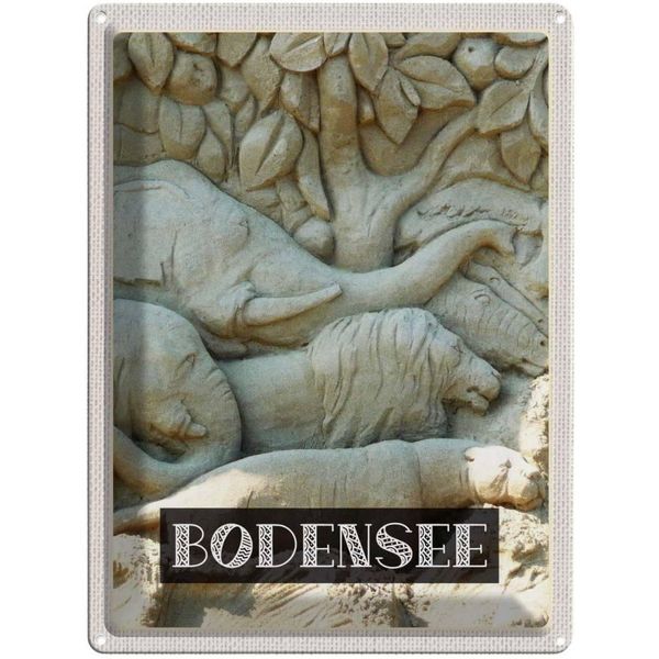 Vianmo Insegna Di Latta 40X30 Cm Bodensee Deutschland Tiere Statue-image