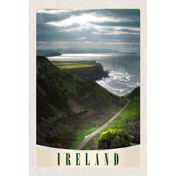 Vianmo Insegna In Legno 18X12 Cm Irland Europa Wiese-image