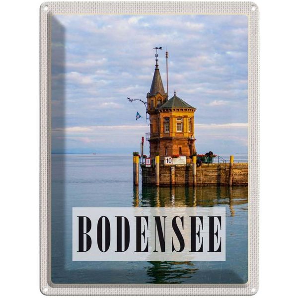 Vianmo Insegna Di Latta 40X30 Cm Bodensee Deutschland Haus See-image