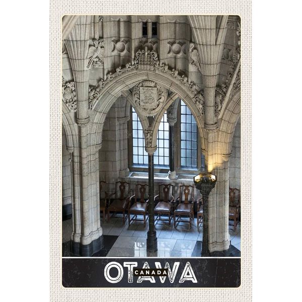 Vianmo Insegna In Legno 18X12 Cm Otawa Kanada Kirche Innen Skulptur-image