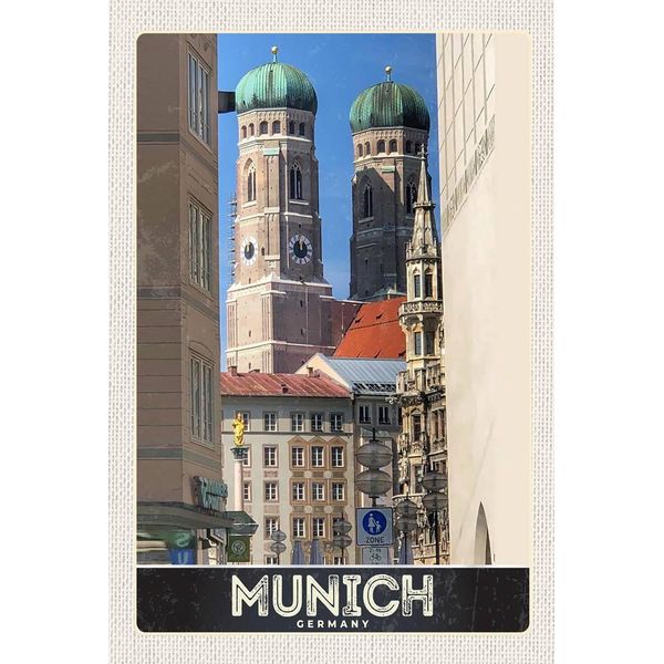 Vianmo Insegna In Legno 18X12 Cm MüNchen Stadt Mittelalter-image