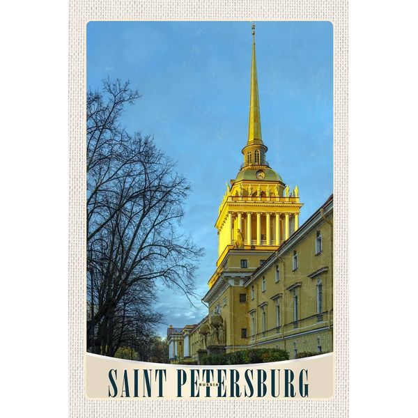 Vianmo Insegna In Legno 18X12 Cm Saint Petersburg Kirche-image