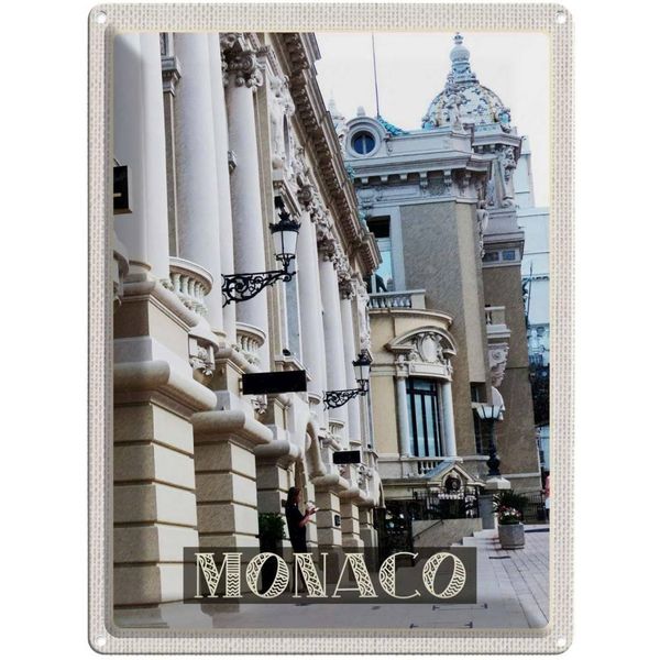Vianmo Insegna Di Latta 40X30 Cm Monaco Frankreich Schiff Luxusstadt-image