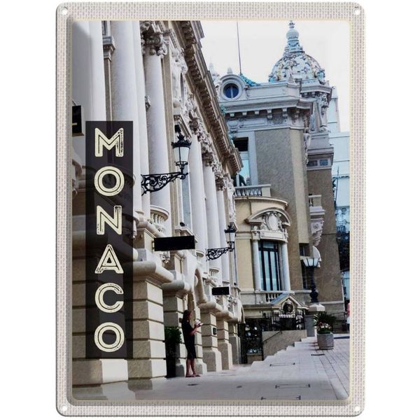 Vianmo Insegna Di Latta 40X30 Cm Monaco Frankreich SehenswüRdigkeiten-image