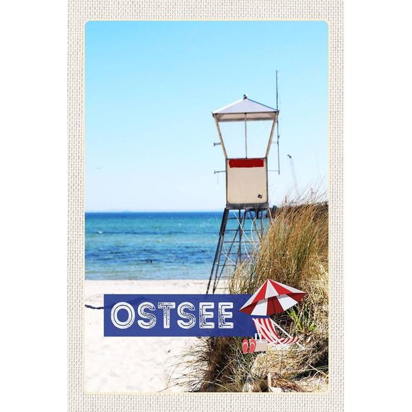Vianmo Insegna In Legno 18X12 Cm Ostsee Strand-image