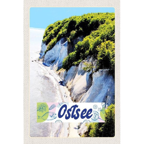 Vianmo Insegna In Legno 18X12 Cm Ostsee Strand WäLder-image