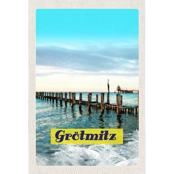 Vianmo Insegna In Legno 18X12 Cm GröTmitz Strand Wellen-image
