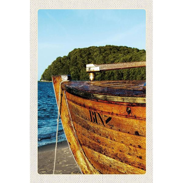 Vianmo Insegna In Legno 18X12 Cm Binz Strand WäLder Boot-image