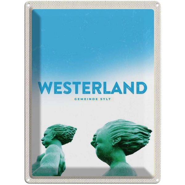Vianmo Insegna Di Latta 40X30 Cm Westerlandsylt Reisende-image