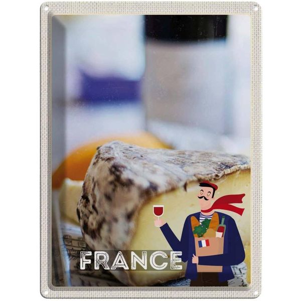 Vianmo Insegna Di Latta 40X30 Cm Frankreich KäSe Emmentaler Produktion-image