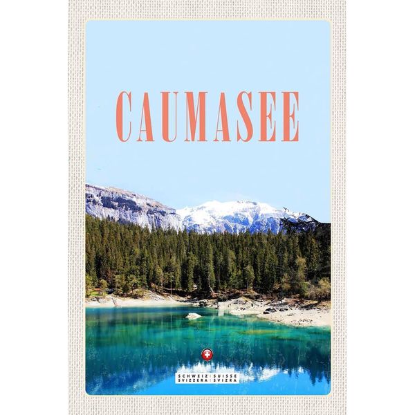 Vianmo Insegna In Legno 18X12 Cm Caumasee Schweiz Schnee-image
