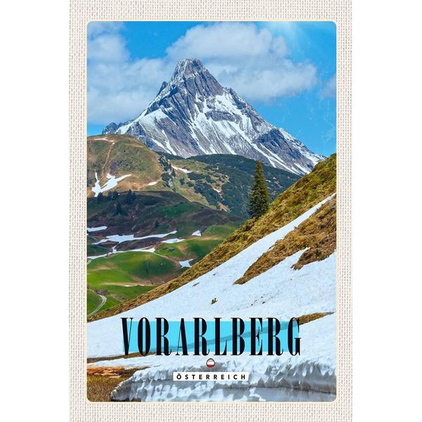 Vianmo Insegna In Legno 18X12 Cm Vorarlberg Schnee Winterzeit-image