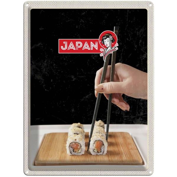 Vianmo Insegna Di Latta 40X30 Cm Japan Asien Sushi Fisch Alge StäBchen-image