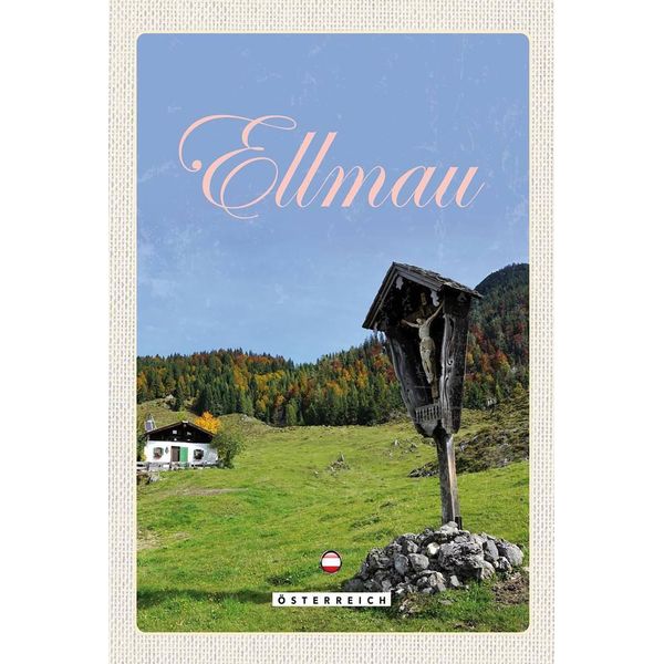 Vianmo Insegna In Legno 18X12 Cm Ellmau ÖSterreich Weide Jesus-image
