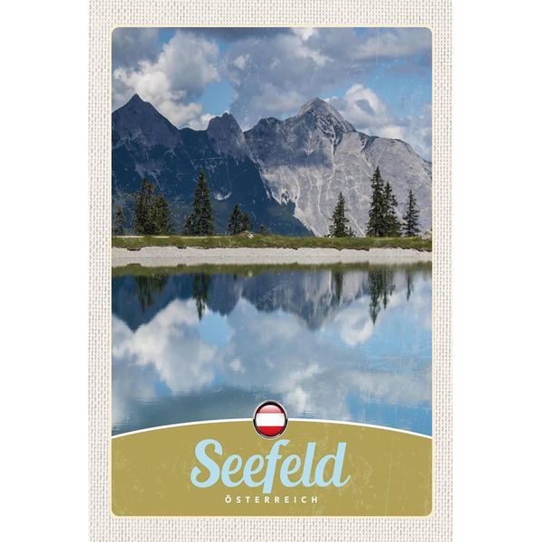 Vianmo Insegna In Legno 18X12 Cm Seefeld ÖSterreich Wald Wandern-image