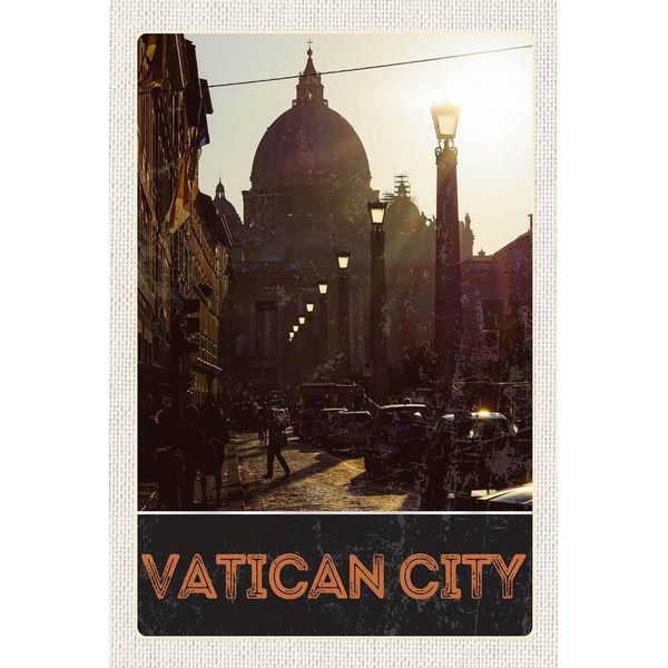 Vianmo Insegna In Legno 18X12 Cm Vatikan City Kirche-image