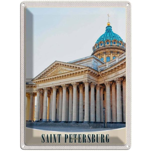 Vianmo Insegna Di Latta 40X30 Cm Saint Petersburg Russland Kirche-image