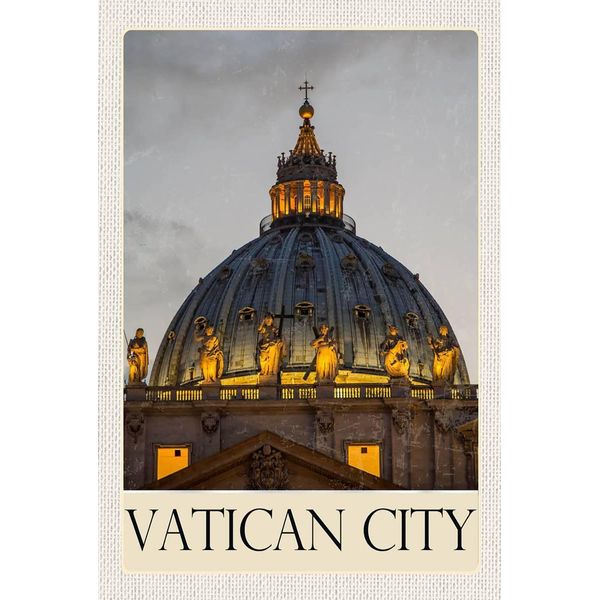 Vianmo Insegna In Legno 18X12 Cm Vatikankirche-image