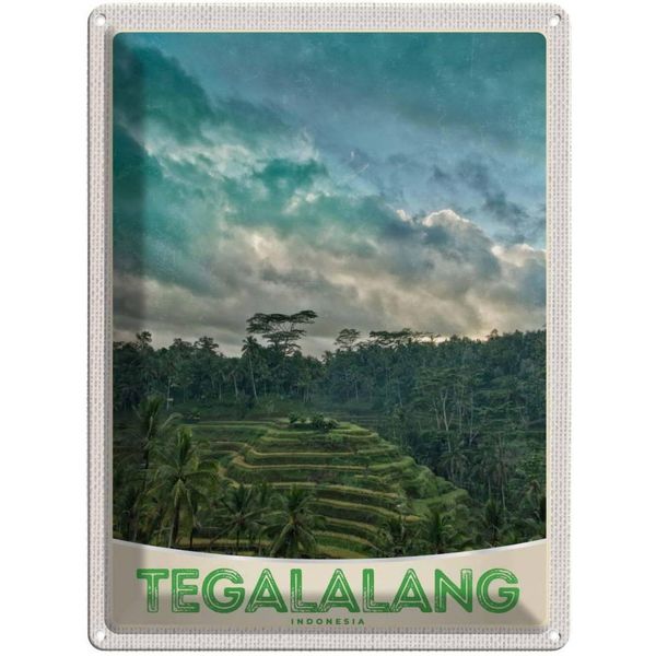 Vianmo Insegna Di Latta 40X30 Cm Tegalalang Indonesien Asien Tropen-image