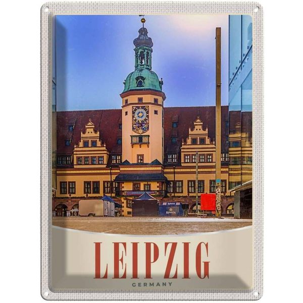 Vianmo Insegna Di Latta 40X30 Cm Leipzig Deutschland Kirche Architektur-image