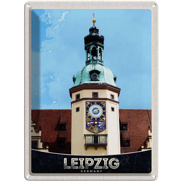 Vianmo Insegna Di Latta 40X30 Cm Leipzig Deutschland Kirche Stadttour-image