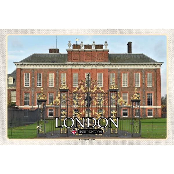 Vianmo Insegna In Legno 12X18 Cm London England Kensington Palace-image