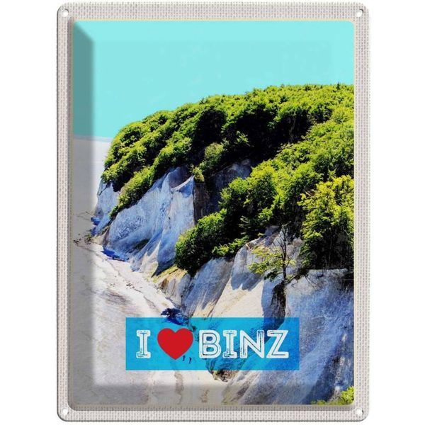 Vianmo Insegna Di Latta 40X30 Cm Binz Deutschland Natur Strand WäLder-image