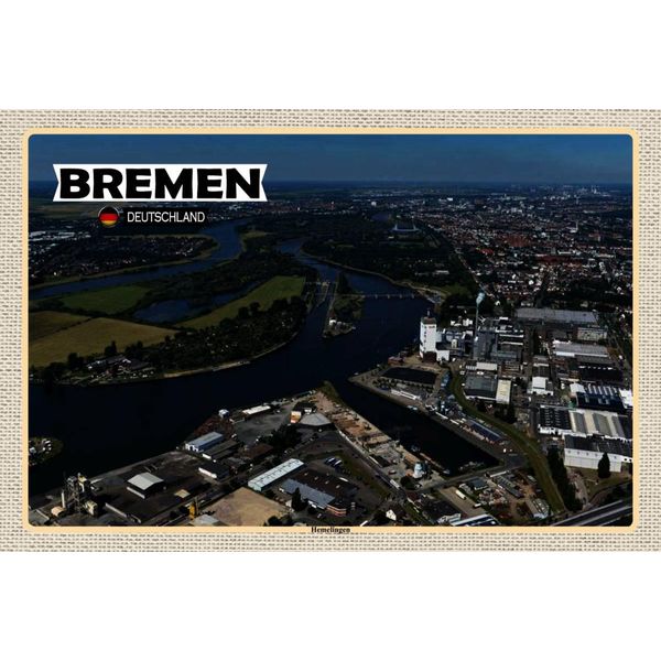 Vianmo Insegna In Legno 12X18 Cm Bremen Hemelingen-image